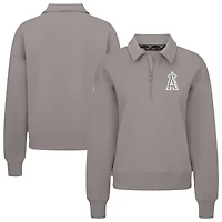 Women's Levelwear Gray Los Angeles Angels Canmore Quarter-Zip Pullover
