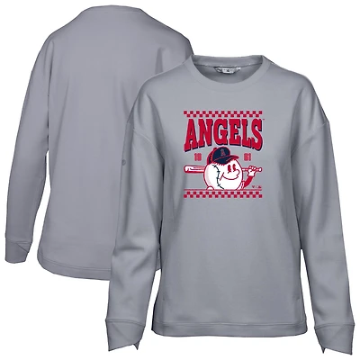 Sweat-shirt inaugural Fiona des Los Angeles Angels pour femme de Levelwear, gris