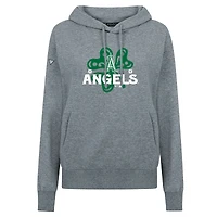 Sweat à capuche gris pour femme Los Angeles Angels St. Patrick's Day Adorn Shamrock