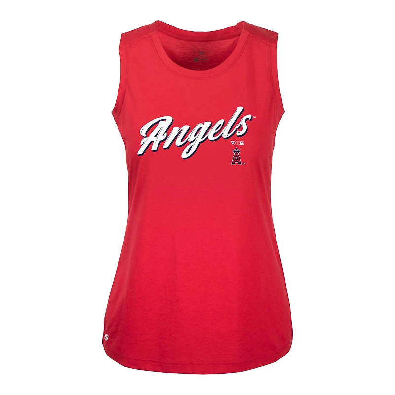 Women's Levelwear Red Los Angeles Angels Accolade Macy Prospect Tank Top