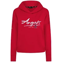Sweat à capuche court rouge Levelwear Los Angeles Angels Accolade Sweet Express pour femme
