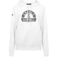 Women's Levelwear White Los Angeles Angels Adorn Banner Arch Pullover Hoodie