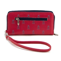 Women's Los Angeles Angels Zip-Around Wristlet Wallet
