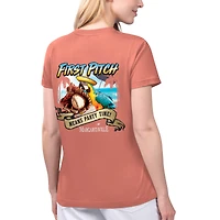 Margaritaville Coral Los Angeles Angels Game Time T-shirt à col en V pour femmes