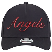 Casquette ajustable New Era bleu marine Los Angeles Angels Metallic A-Frame 9FORTY pour femme
