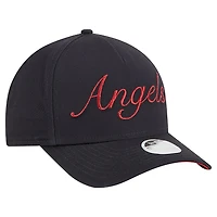 Casquette ajustable New Era bleu marine Los Angeles Angels Metallic A-Frame 9FORTY pour femme