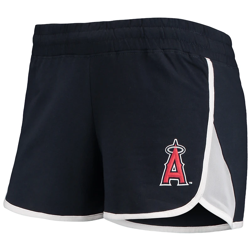Short en tissu éponge stretch Los Angeles Angels New Era bleu marine pour femme