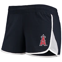 Short en tissu éponge stretch Los Angeles Angels New Era bleu marine pour femme