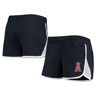 Short en tissu éponge stretch Los Angeles Angels New Era bleu marine pour femme