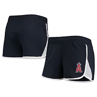 Short en tissu éponge stretch Los Angeles Angels New Era bleu marine pour femme