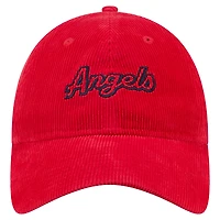 Casquette ajustable en velours côtelé rouge 9TWENTY des Los Angeles Angels de New Era pour femme