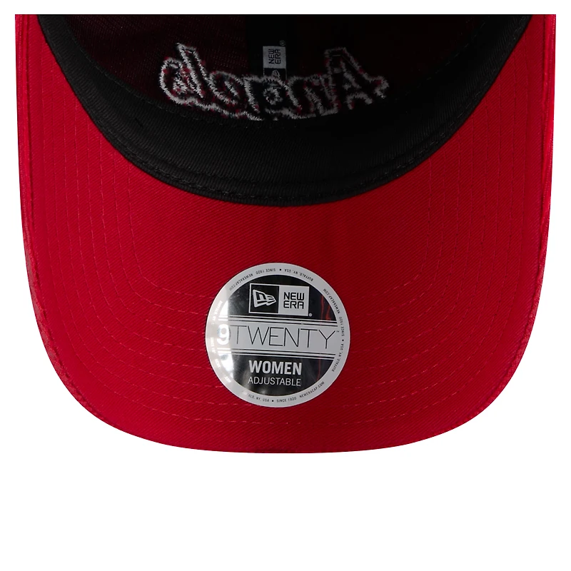 Casquette ajustable en velours côtelé rouge 9TWENTY des Los Angeles Angels de New Era pour femme