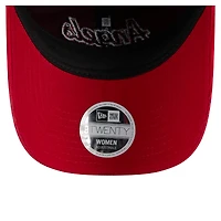 Casquette ajustable en velours côtelé rouge 9TWENTY des Los Angeles Angels de New Era pour femme
