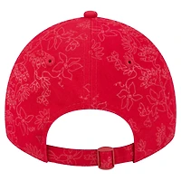 Women's New Era Red Los Angeles Angels Tonal Floral 9TWENTY Adjustable Hat