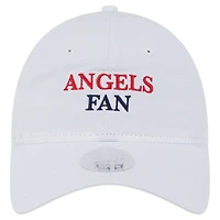 Casquette New Era blanche 9TWENTY pour supporter des Los Angeles Angels