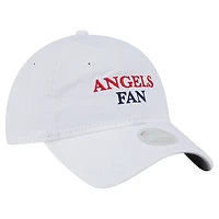 Casquette New Era blanche 9TWENTY pour supporter des Los Angeles Angels