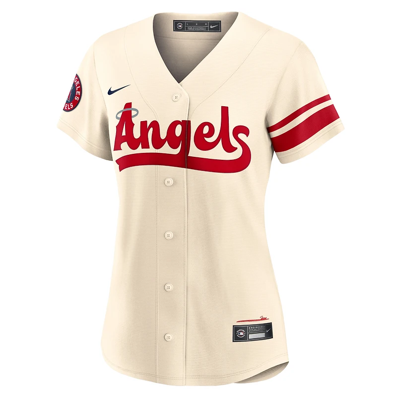 Maillot de joueur réplique Nike Anthony Rendon crème des Los Angeles Angels City Connect pour femme