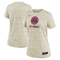 T-shirt Nike Natural Los Angeles Angels Authentic Collection City Connect Velocity Dri-FIT pour femme