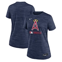 Women's Nike Navy Los Angeles Angels Authentic Collection Alternate Logo Velocity Dri-FIT T-Shirt