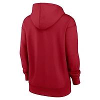 Sweat à capuche Nike rouge Therma Authentic Collection des Los Angeles Angels pour femme