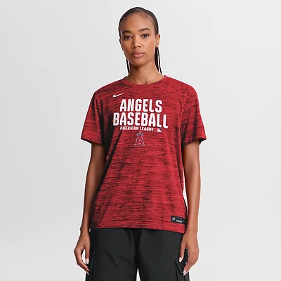 Women's Nike Red Los Angeles Angels Authentic Collection Velocity Dri-FIT T-Shirt