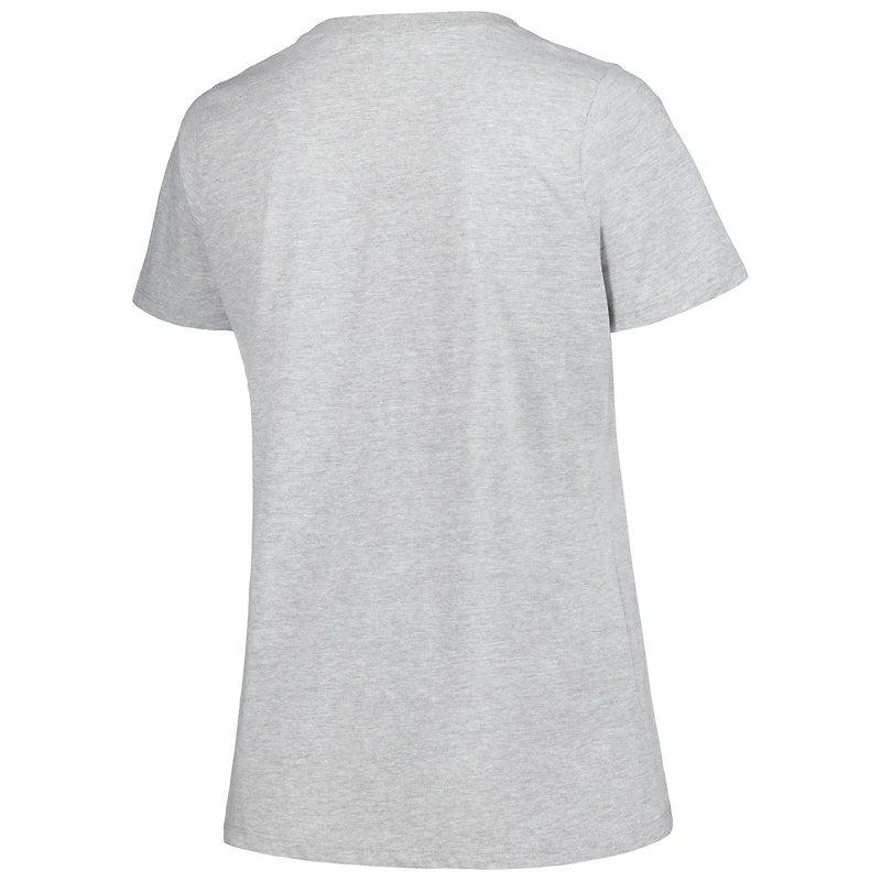 Lot de t-shirts Profile Los Angeles Angels grande taille noir/gris chiné pour femme