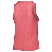 Women's Soft as a Grape Red Los Angeles Angels Plus High Neck Tri-Blend Tank Top