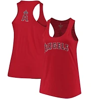 Women's Soft as a Grape Red Los Angeles Angels Plus Swing for the Fences Racerback Tank Top