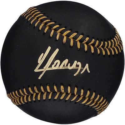Yoán Moncada Los Angeles Angels Autographed Black Leather Baseball 
