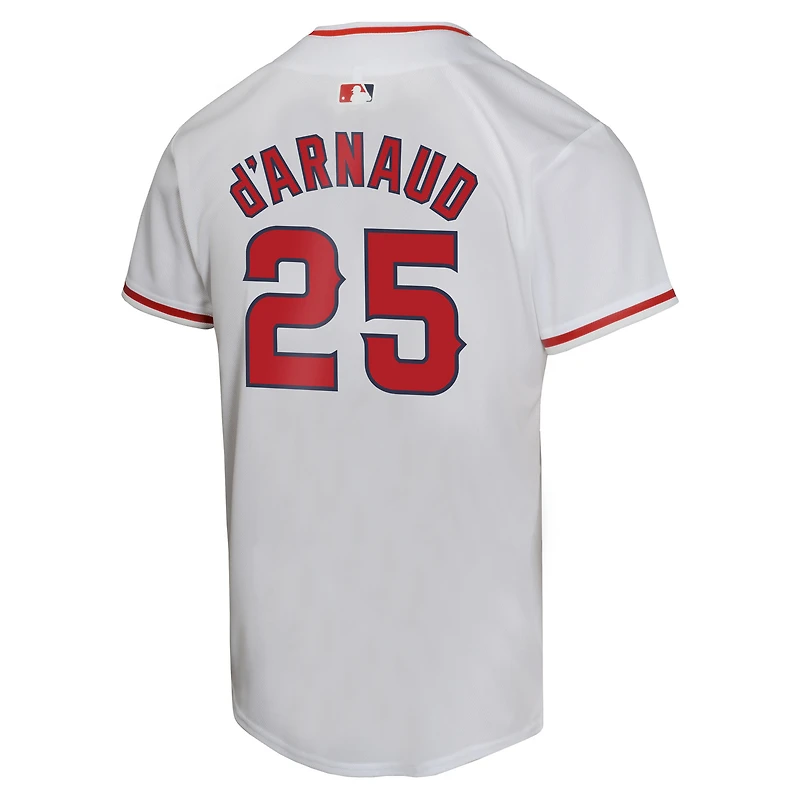 Maillot de joueur à domicile Nike Travis d'Arnaud blanc Los Angeles Angels pour jeunes