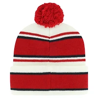 Youth '47 White/Red Los Angeles Angels Stripling Cuffed Knit Hat with Pom