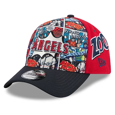 Youth New Era Red/Navy Los Angeles Angels 2025 MLB Diamond Hero Edition A-Frame 9FORTY Adjustable Hat