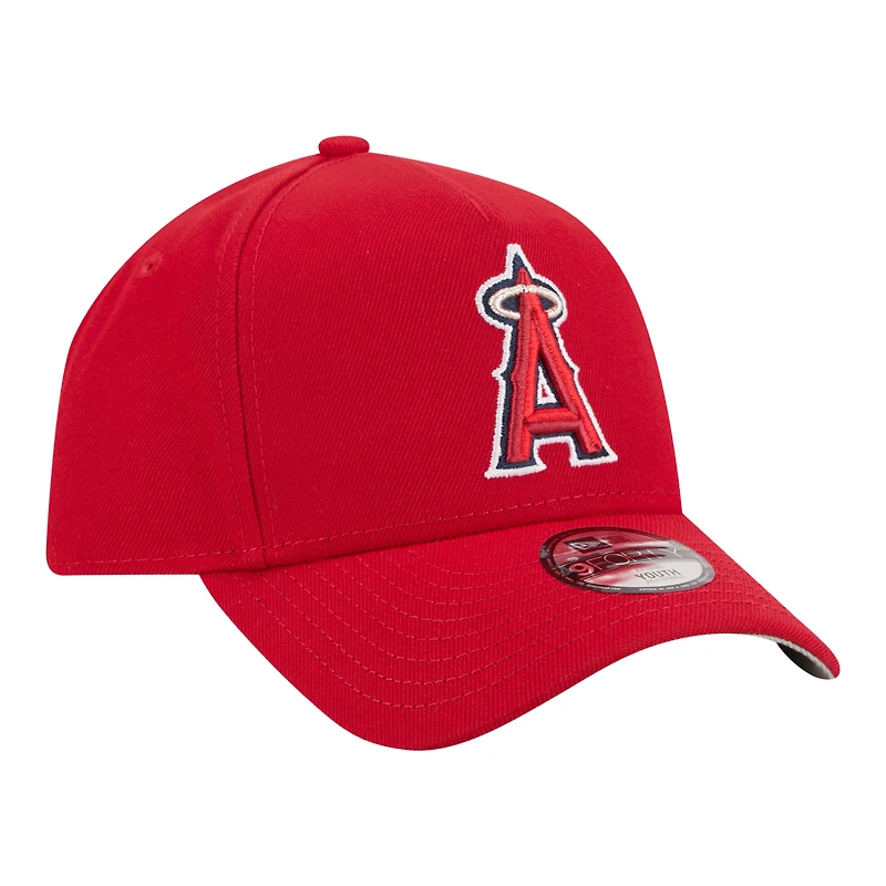 Casquette ajustable New Era rouge Los Angeles Angels 9FORTY pour jeunes