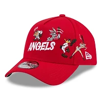 Casquette ajustable New Era rouge Los Angeles Angels Looney Tunes A-Frame 9FORTY pour jeunes