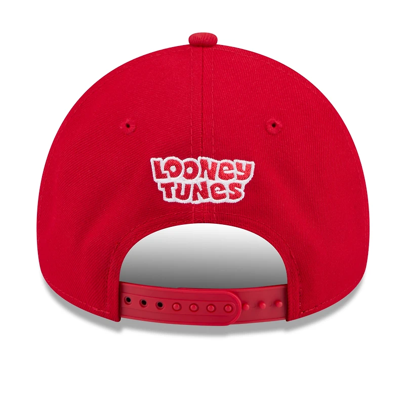 Youth New Era Red Los Angeles Angels Looney Tunes A-Frame 9FORTY Adjustable Hat