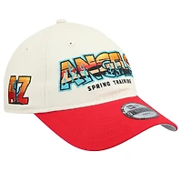 Youth New Era  Stone/Red Los Angeles Angels 2026 Spring Training Fan Pack Batter 9TWENTY Adjustable Hat