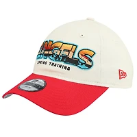 Casquette ajustable New Era Stone/Red Los Angeles Angels 2026 Spring Training Fan Pack Batter 9TWENTY pour jeunes