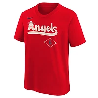 T-shirt Nike rouge Anthony Rendon pour jeune, Los Angeles Angels Fuse City Connect, avec nom et numéro