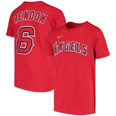T-shirt rouge avec nom et numéro des Los Angeles Angels Nike Anthony Rendon pour jeune