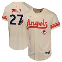 Youth Nike Mike Trout Cream Los Angeles Angels City Connect Limited Player Jersey