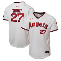 Maillot Nike Mike Trout blanc pour jeune joueur des Los Angeles Angels, édition limitée, Alternate 2