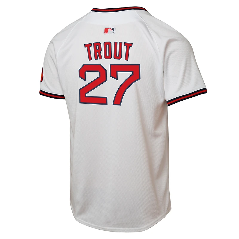 Maillot Nike Mike Trout blanc pour jeune joueur des Los Angeles Angels, édition limitée, Alternate 2