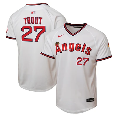 Maillot Nike Mike Trout blanc pour jeune joueur des Los Angeles Angels, édition limitée, Alternate 2