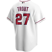 Maillot de joueur réplique alternatif des Los Angeles Angels Nike Mike Trout blanc pour jeune