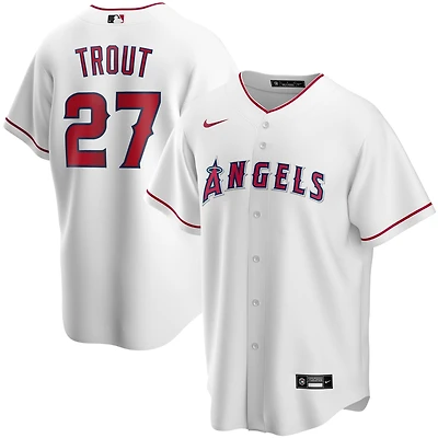 Maillot de joueur réplique alternatif des Los Angeles Angels Nike Mike Trout blanc pour jeune