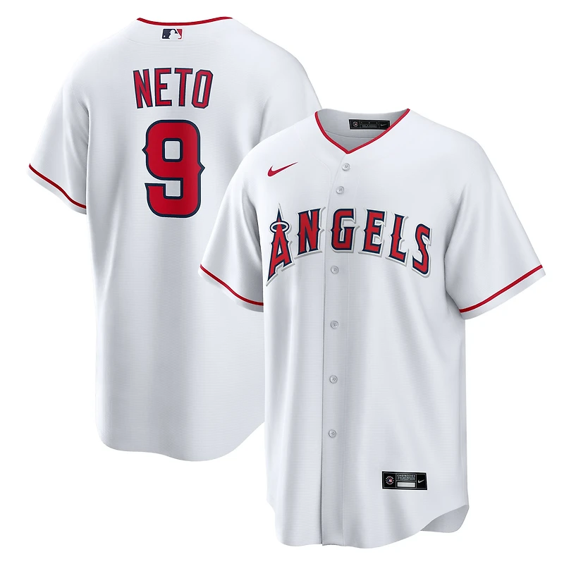 Maillot Nike Zach Neto blanc pour jeunes des Los Angeles Angels à domicile