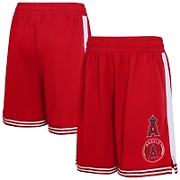 Youth  Red Los Angeles Angels Infielder Shorts