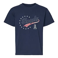 Youth Soft as a Grape Navy Los Angeles Angels Americana T-Shirt