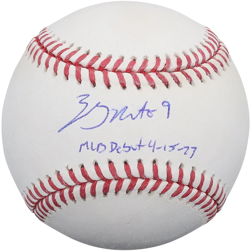 Balle de baseball autographiée par Zach Neto des Angels de Los Angeles avec inscription « Débuts en MLB le 15/04/23 »