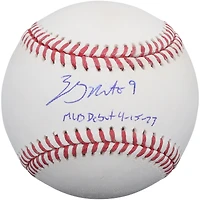 Balle de baseball autographiée par Zach Neto des Angels de Los Angeles avec inscription « Débuts en MLB le 15/04/23 »
